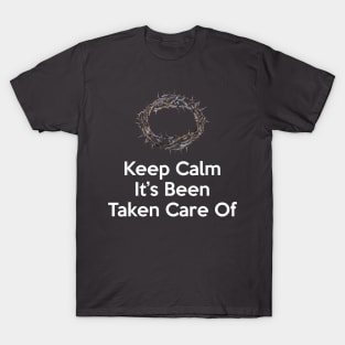 Keep Calm Jesus Crown of Thorns Christian Design T-Shirt